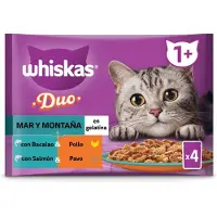 Whiskas Tasty Duo Mar Y Montaña Comida Húmeda Para Gatos 13x4x85g