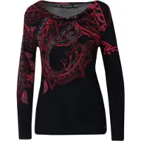 KOROSHI Camiseta rojo moteado / negro