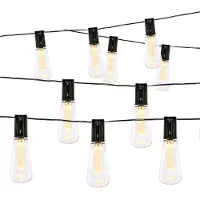 Grundig Cadena de luces solares para exteriores, iluminación LED para jardín. Lámpara solar para exteriores, de 3,35 metros, resistente a la intemperie