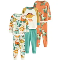 Next Pijama mostaza / esmeralda / mandarina / blanco lana