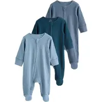 Next Pijama azul ahumado / azul cian / azul claro