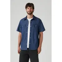 Levi's Ss Relaxed Fit Western Olsen Dark Wash Talla: L | Camisas Casuales Outlet | Hombre
