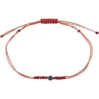 Pilgrim Pulsera 'Birthstones' antracita / rojo claro