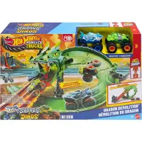 Hot Wheels Monster Trucks: Tiburones Vsdinos-destrucción Del Dragón