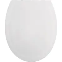 Spirella Asiento de inodoro , modelo Harry, de plástico duro, color blanco, sistema de fijación fácil (Easy Fix)