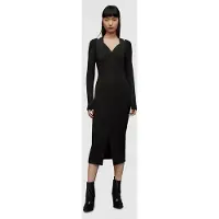 AllSaints Chara Dress Black Talla: M | Vestidos Midi Outlet | Mujer | Negro