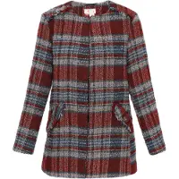 IZIA Blazer beige / azul claro / rojo moteado
