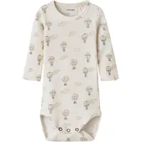 Name it Pijama entero/body 'NBNGavo' crema / brocado / gris oscuro
