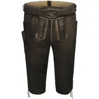 Spieth & Wensky Pantalón tradicional 'Manching' beige / marrón oscuro