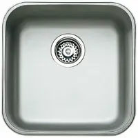 Teka BE 40.40 1C, Fregadero de encimera, Cuadrado, Acero inoxidable, Acero inoxidable, 1 cuba, Cuadrado