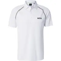 BOSS para hombre. 50543333 Polo Patteo blanco (S), Casual, Algodón, Manga corta, outlet 2026.