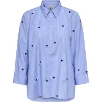 ONLY Blusa 'ONLNEW LINA GRACE' marino / azul claro / blanco