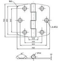 Goldenship Bisagra De Acero Inoxidable Aisi316