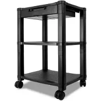 Phoenix Technologies Phprinterdesk: Mesa auxiliar para impresora, color plateado. Plateado, talla única