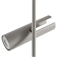 Sigma Downlight Leda 2, taupe, 2 luces, acero, GU10, altura 55 cm