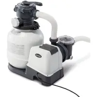Intex 26646GS: Bomba de filtración de arena con protección diferencial (RCD), caudal de 7,9 m³/h, apta para piscinas de hasta 32 m³