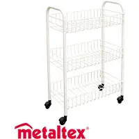 Metaltex Carrito Verdulería 3 Cestos 41x2x6 Cm