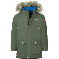 TROLLKIDS - Kid's Nordkapp Jacket - Parka size 92, oliva