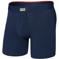 Saxx - Vibe Xtra Boxer Brief Fly - Ropa interior fibra sintética size XXL, azul