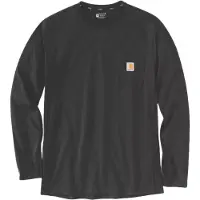 Carhartt - Midweight L/S Pocket T-Shirt - Camiseta de manga larga size S, negro