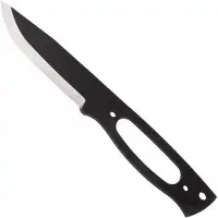 Nordic Knife Design Forester 100 CB 5001, Black 1095 Carbon Steel, Curly Birch, Brass Hardware, kit para montar tu cuchillo fijo