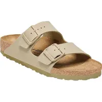 Birkenstock para mujer. 1027697 Sandalias de Piel Arizona Birko Flor (Ajuste Estrecho) verde (39), Plano, Ninguno, Casual, outle