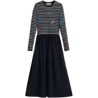 Desigual Vestido mezcla de colores / negro