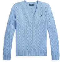 Ralph Lauren para mujer. 211971866004 Jersey de cachemira y lana azul (M), Casual, Manga larga, outlet 2026.