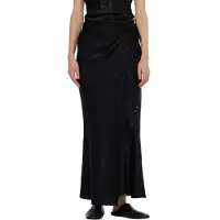 Scotch & Soda Crushed Satin Skirt Black Talla: S | Faldas Maxi Outlet | Mujer | Negro