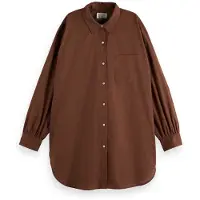 Scotch & Soda Oversized Light Weight Cotton Shirt Cold Brew Talla: 36 | Camisas Outlet | Mujer