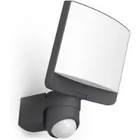 Lutec Aplique de pared exterior LED SUNSHINE con sensor de movimiento PIR, color gris oscuro