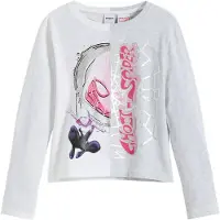 Desigual , Camiseta manga larga Ghost Spider, Algodon, Blanco, 9/10