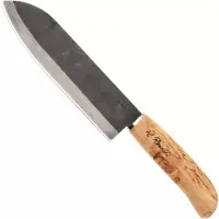 Roselli Japanese Chef Knife R710 Carbon Steel, Curly Birch, santoku, 17.5 cm