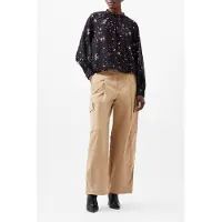 French Connection Carina Georgette High Neck Top Blackout Multi Talla: XS | Blusas Outlet | Mujer | Negro