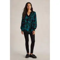 White Stuff Bay Print Longline Top Teal Multi Talla: 14 PETITE | Blusas Outlet | Mujer | Cian