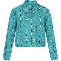Faina Blazer turquesa / negro / blanco