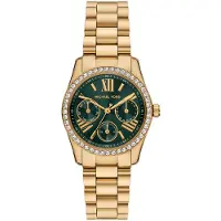 Michael Kors Reloj analógico 'LEXINGTON' oro / esmeralda