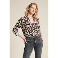 Pom Amsterdam Blouse - Mila Butterfly Sky Talla: 36 | Blusas Outlet | Mujer