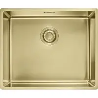 Franke Mythos MASTERPIECE BXM 210/110-50, Fregadero empotrable, rectangular, de acero inoxidable, color dorado, con 1 cuba, forma rectangular