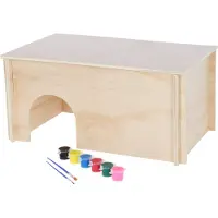 Kerbl , caseta para roedores para pintar, 50x29x24 cm, madera, para conejos y roedores, de colores variados