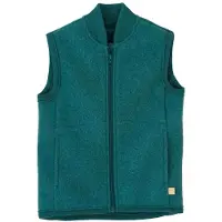 Disana - Kid's Milled Wool Vest - Chaleco de lana merina size 110/116, turquesa/azul