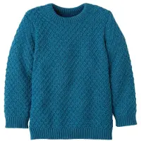 Disana - Kid's Aran-Pullover - jersey de lana size 122/128, azul