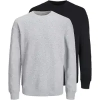 Jack & Jones Sudadera 'Bradley' gris moteado / negro