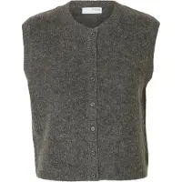 Selected Chaleco de punto 'SLFLULU' gris moteado