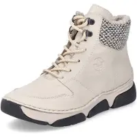 Rieker Botines con cordones crema / negro