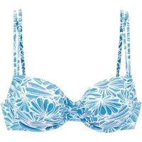 Venice beach Top de bikini azul cielo / blanco