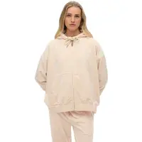 Superdry para mujer. W2012544A Sudadera Country Club Velour Ziphood rosa (XS), Casual, Poliéster, outlet 2026.