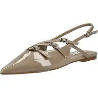 Steve madden Cianna Flat Shoes Taupe Patent Talla: 36 | Chancletas Outlet | Mujer | Negro