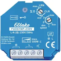 Eltako FUD61NP-230V: Actuador de radio universal, regulador de intensidad, para montaje empotrado, máximo 300W (30100830)