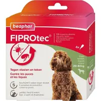 Beaphar FiproTec Spot-On Perro 20 - 40 kg - 3 + 1 pipetas